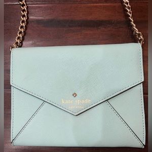 Real Kate Spade light blue mini cross body bag